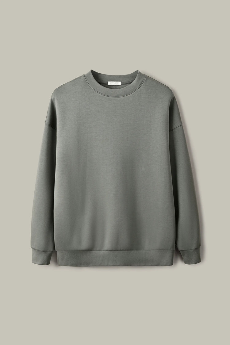The Oversized Crewneck - Sage Grey