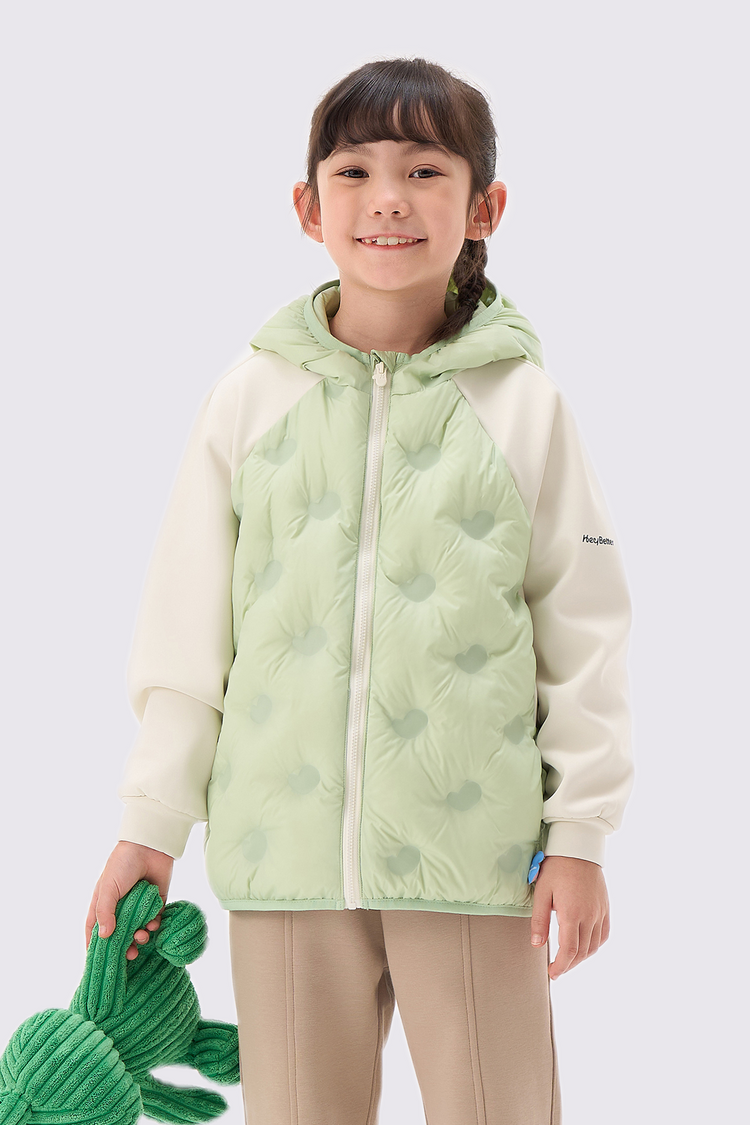 Colorblock Down Jacket - Sage Green