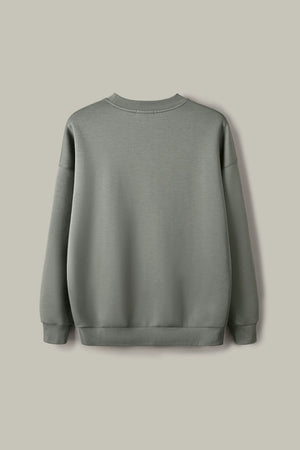 The Oversized Crewneck - Sage Grey
