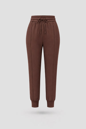 The Sculpt Drawstring Jogger Pants - Rich Cocoa