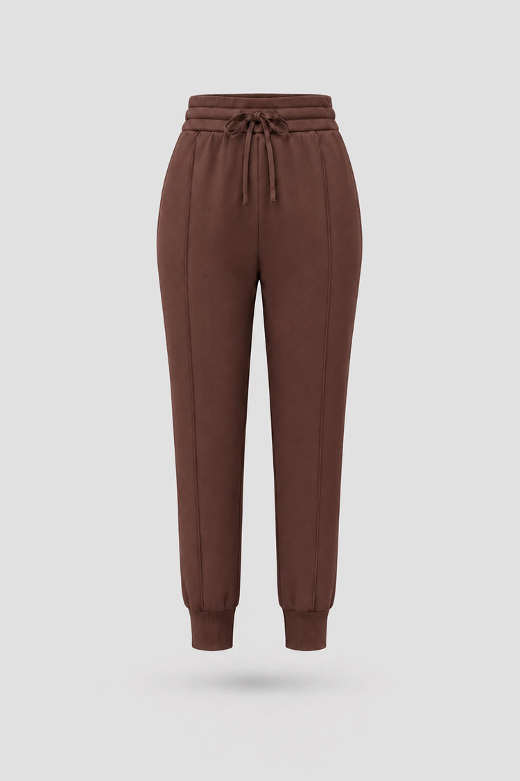 The Sculpt Drawstring Jogger Pants - Rich Cocoa