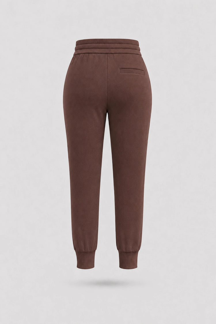 The Sculpt Drawstring Jogger Pants - Rich Cocoa