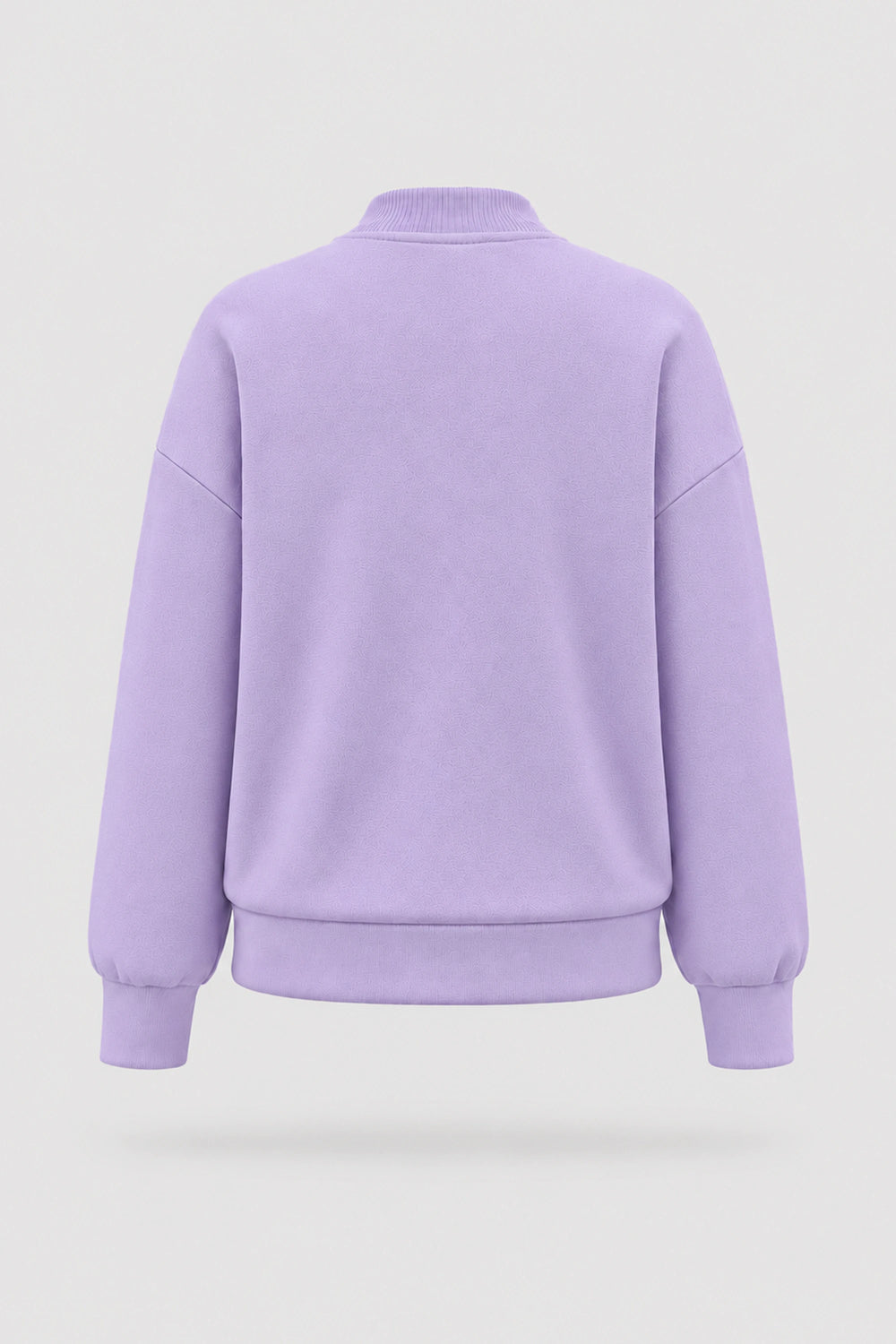 Mock Neck Henley Sweatshirt - Lavender