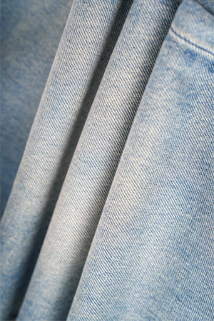 Drawstring Wide-Leg Denim – Soft Indigo