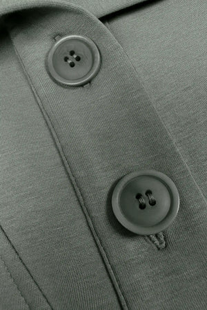 Convertible Collar Golf Vest - Sage Grey