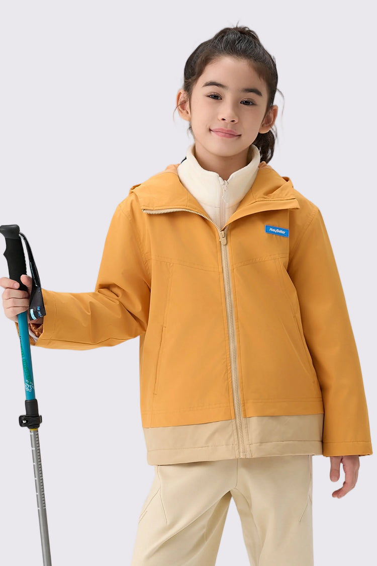 Waterproof Windproof Fleece Jacket - Burnt Orange