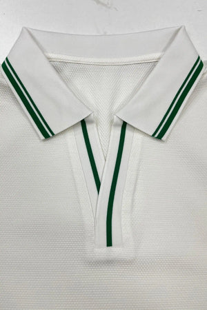Contrast Trim Performance Polo - Optic White