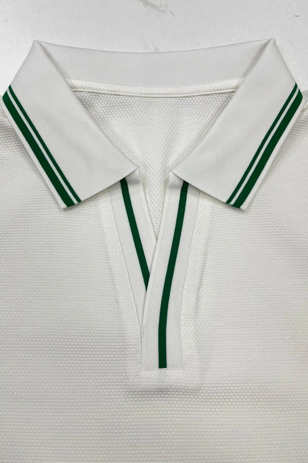 Contrast Trim Performance Polo - Optic White
