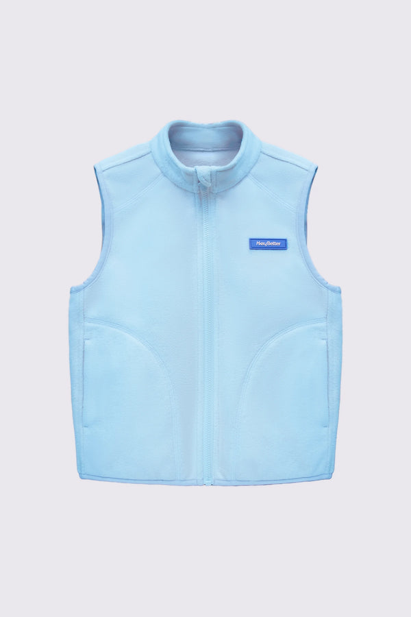 Lightweight Fleece Vest - Dusty Blue
