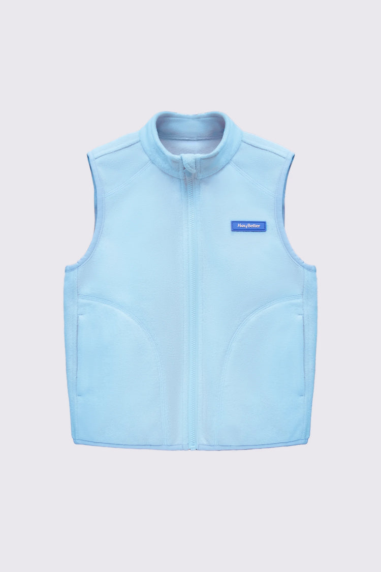 Lightweight Fleece Vest - Dusty Blue