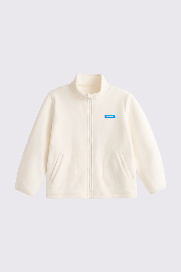 Lightweight Extra-Warm Fleece Jacket - Classic White