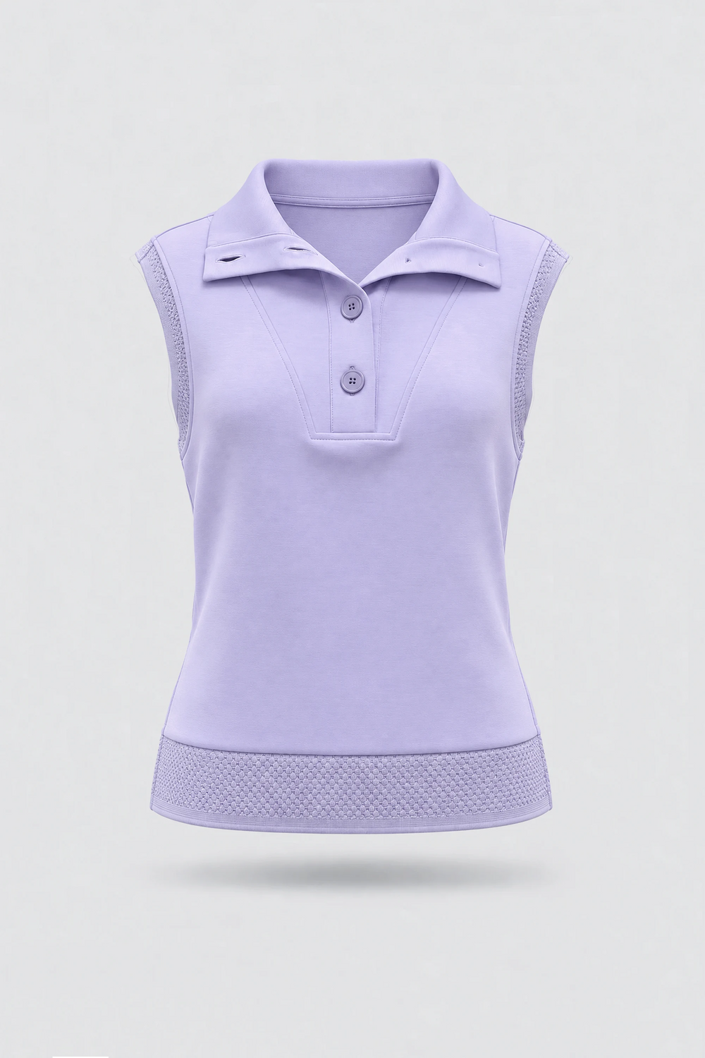 Convertible Collar Golf Vest - Lavender