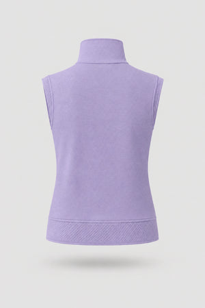 Mock Neck Polo Top - Lavender