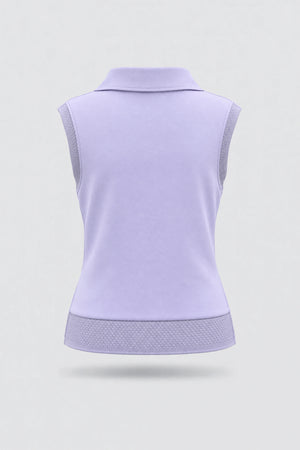 Convertible Collar Golf Vest - Lavender