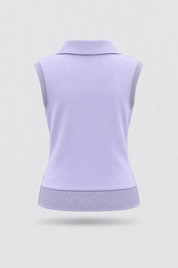 Convertible Collar Golf Vest - Lavender