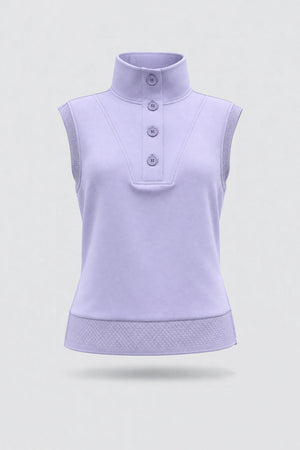 Convertible Collar Golf Vest - Lavender