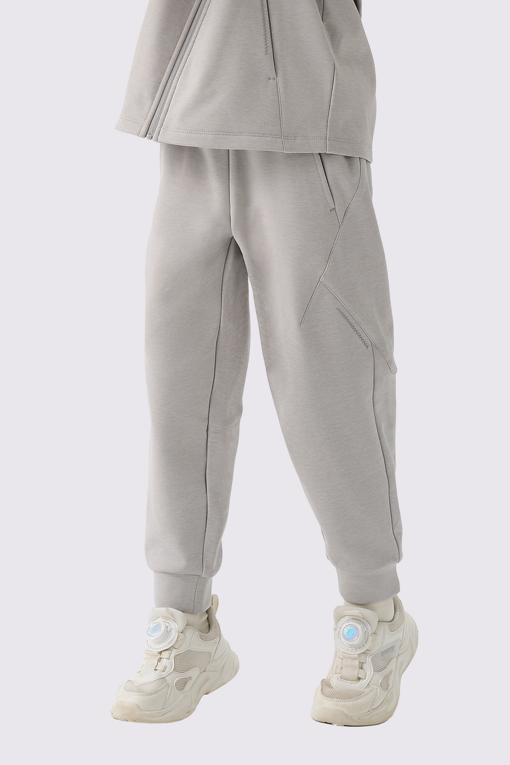Windproof Cloud-Fleece Pants - Light Grey