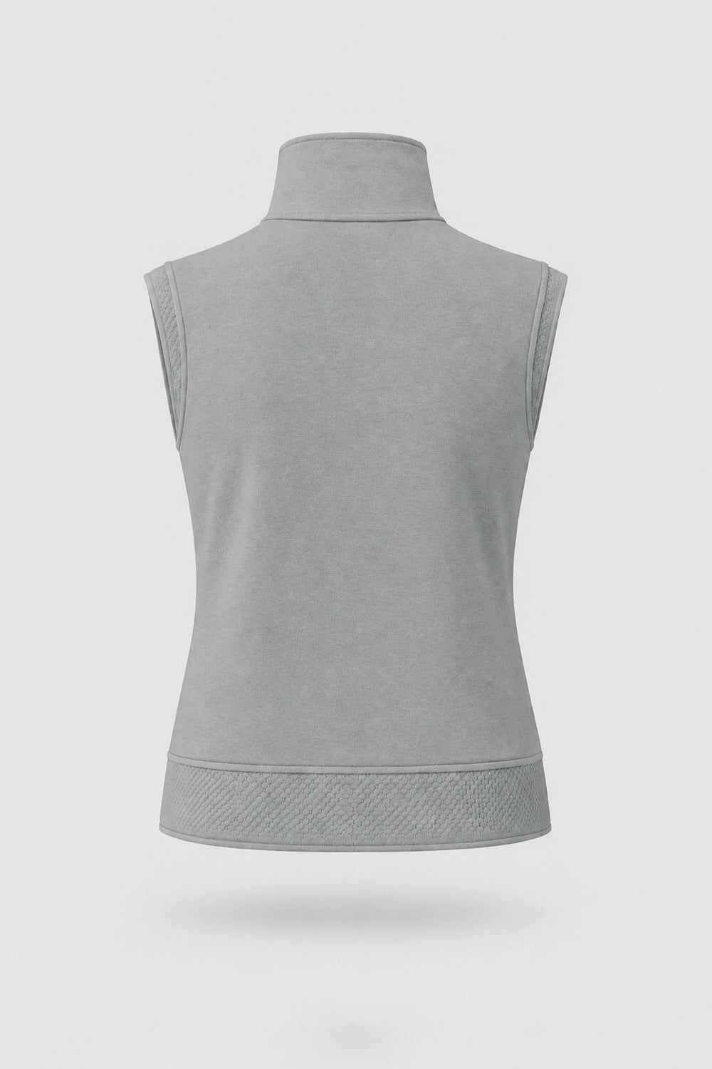 Mock Neck Polo Top - Sage Grey