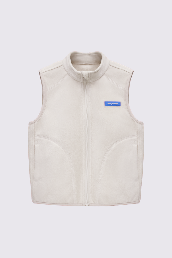 Lightweight Fleece Vest - Classic White