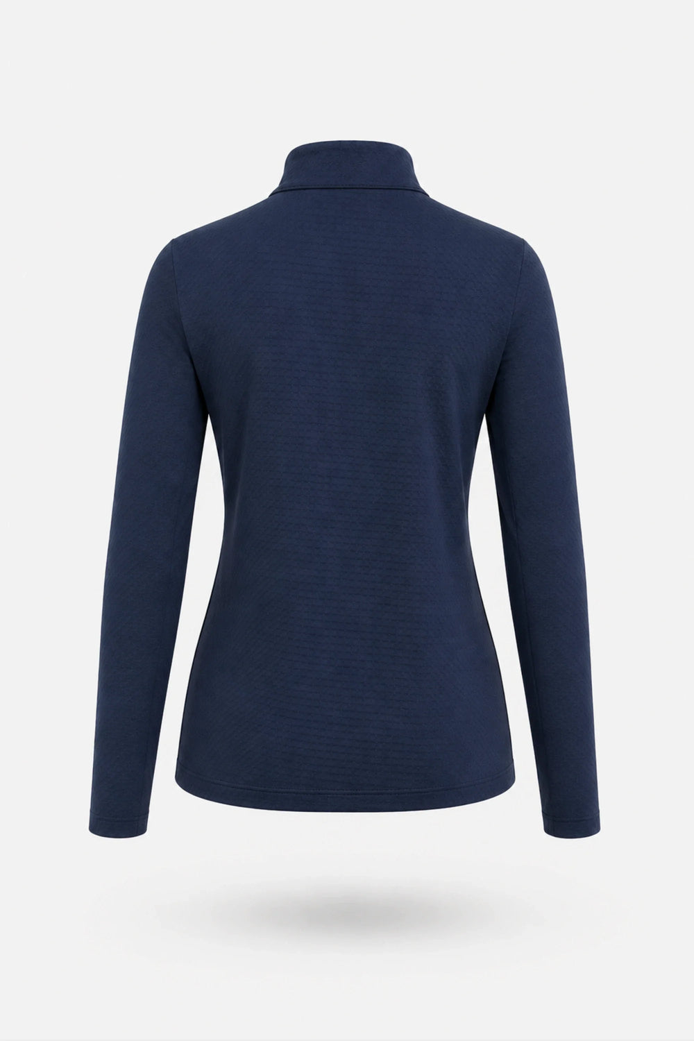 The Long Sleeve Zip Neck Golf Top - Navy