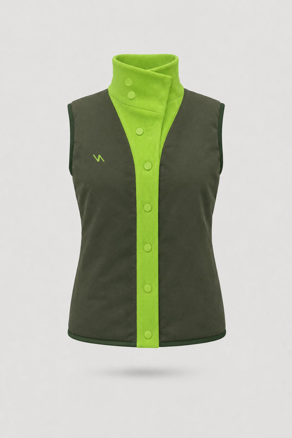 Lightweight Puffer Vest - Bright Green