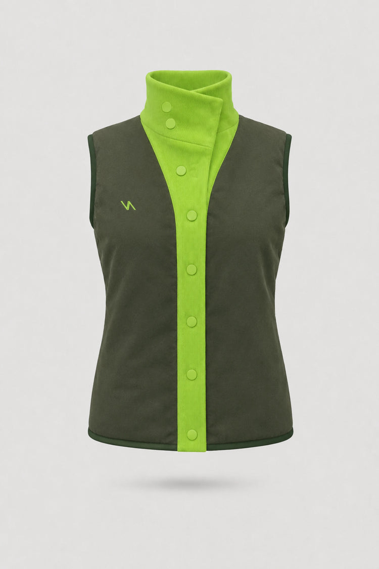 Lightweight Puffer Vest - Bright Green
