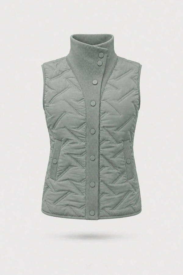Lightweight Puffer Vest - Sage Grey