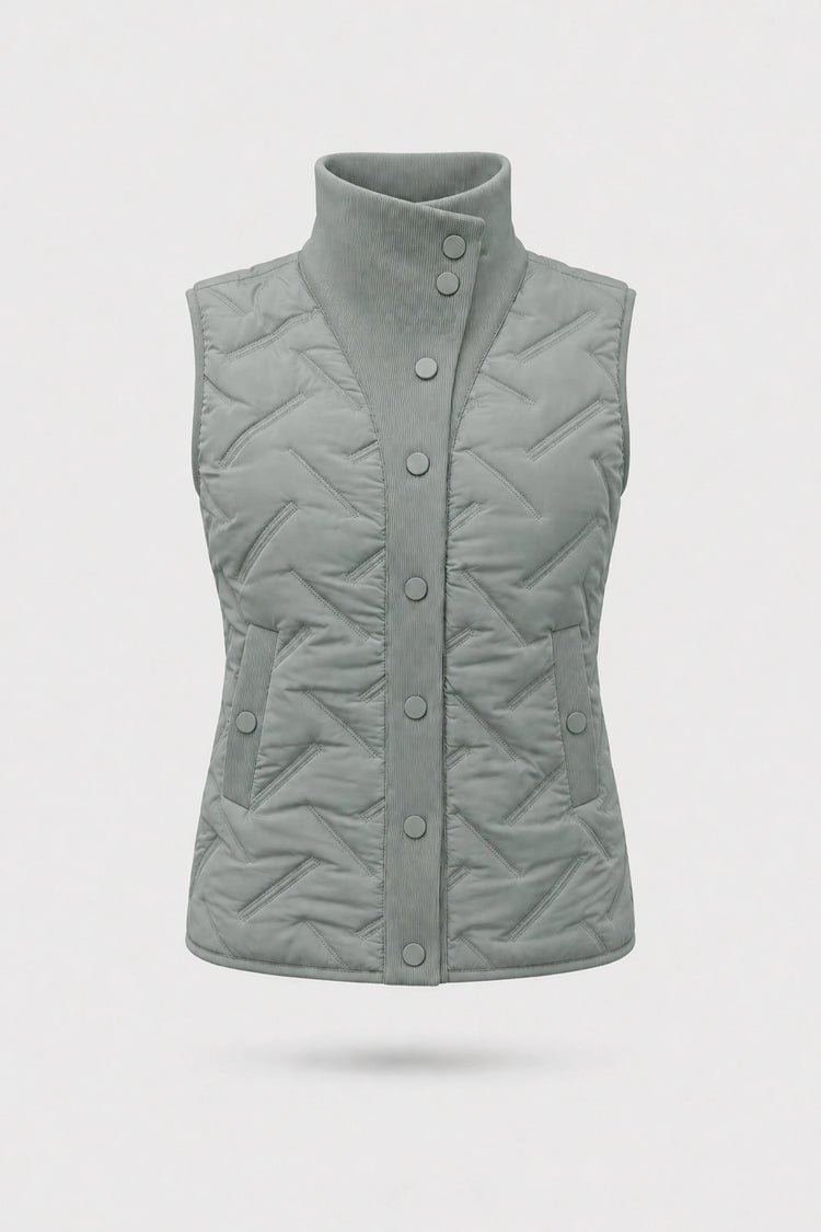 Lightweight Puffer Vest - Sage Grey