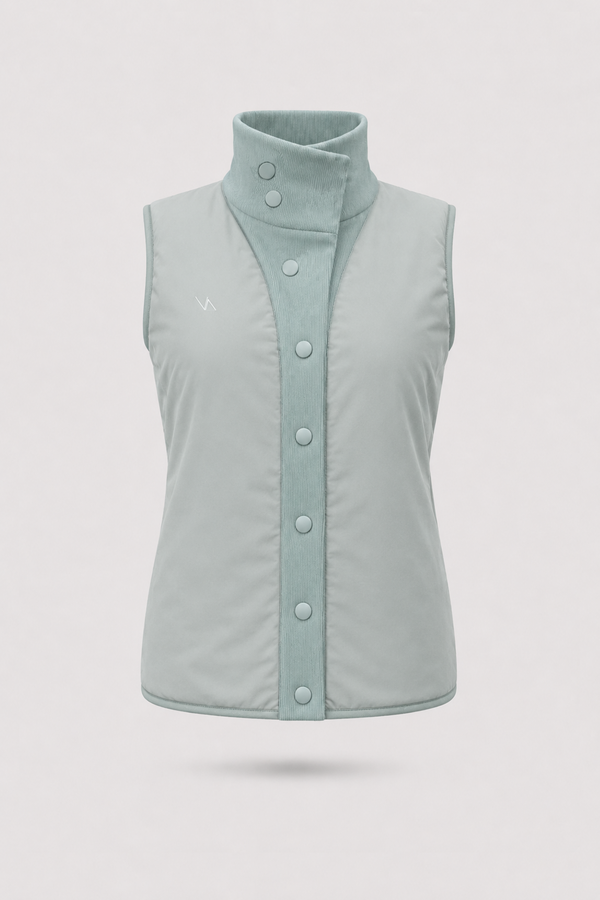 Lightweight Puffer Vest - Sage Grey