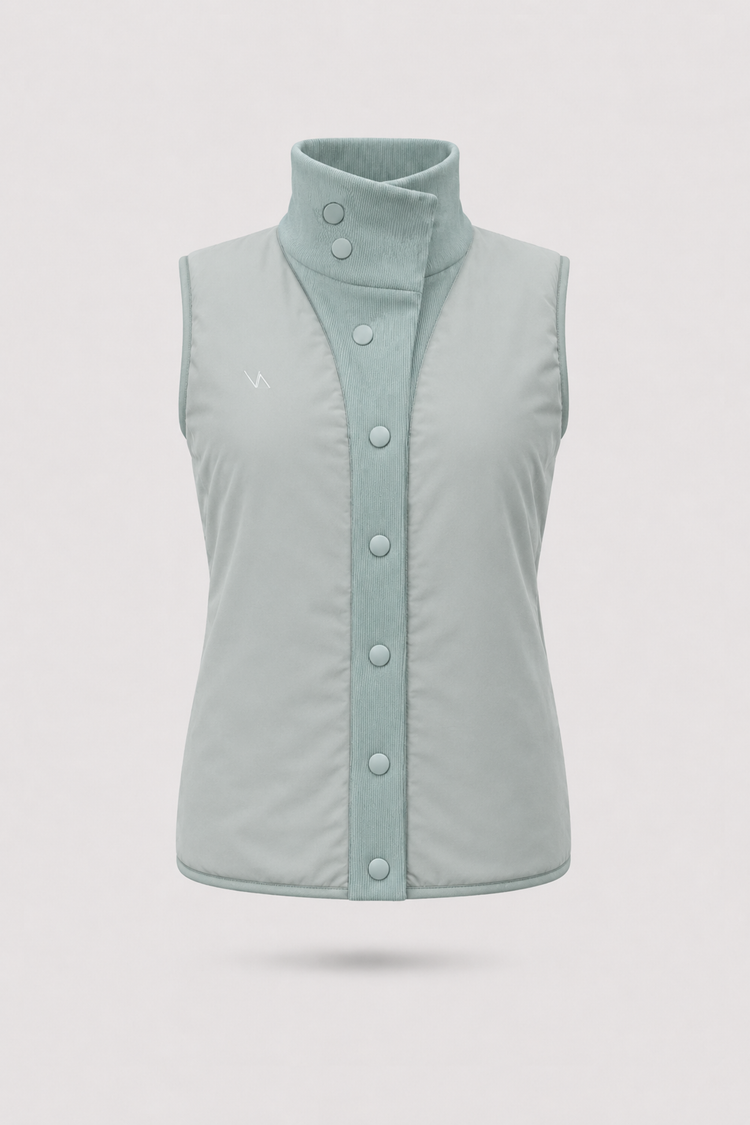 Lightweight Puffer Vest - Sage Grey
