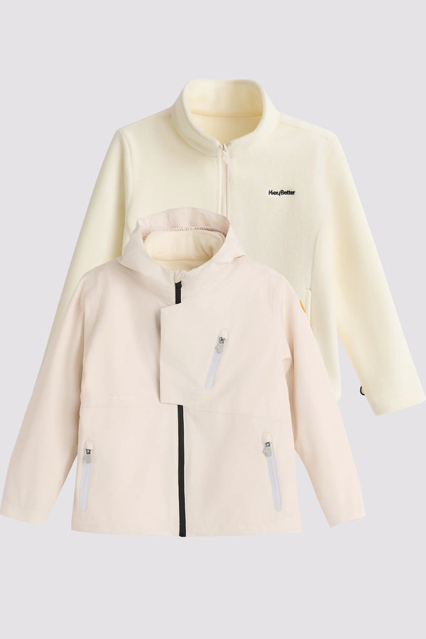 Two-Piece Convertible Jacket - Classic White