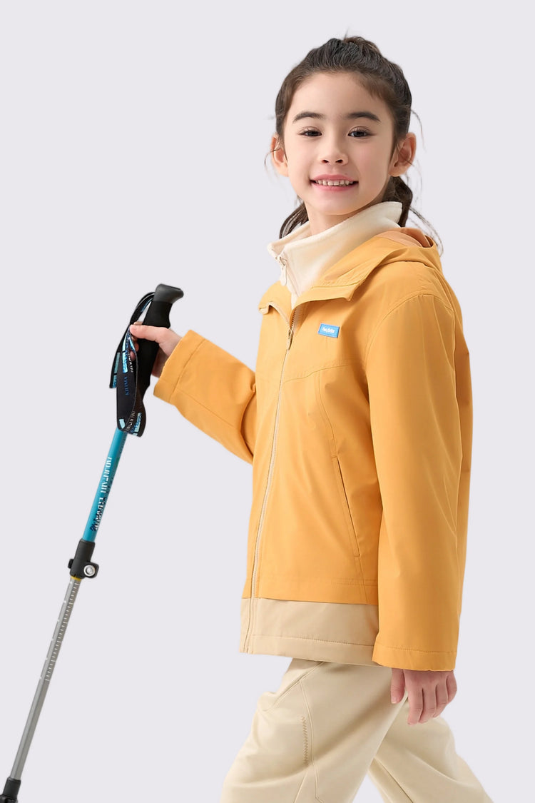 Waterproof Windproof Fleece Jacket - Burnt Orange