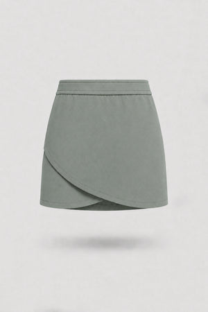 The Sculpt Wrap Golf Skort - Sage Grey