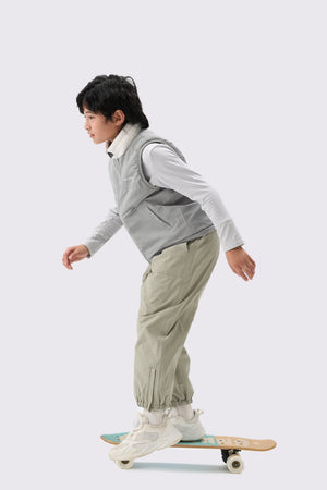 Quick-Dry Grid Fleece Pullover - Light Grey