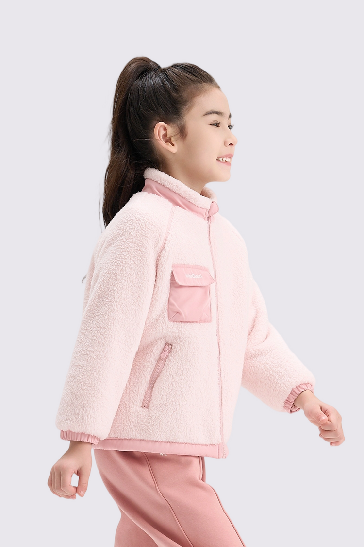 Cozy Reversible Fleece Jacket - Dusty Rose