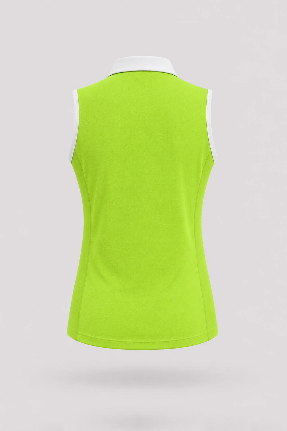The Sleeveless Zip Neck Golf Polo - Volt Green
