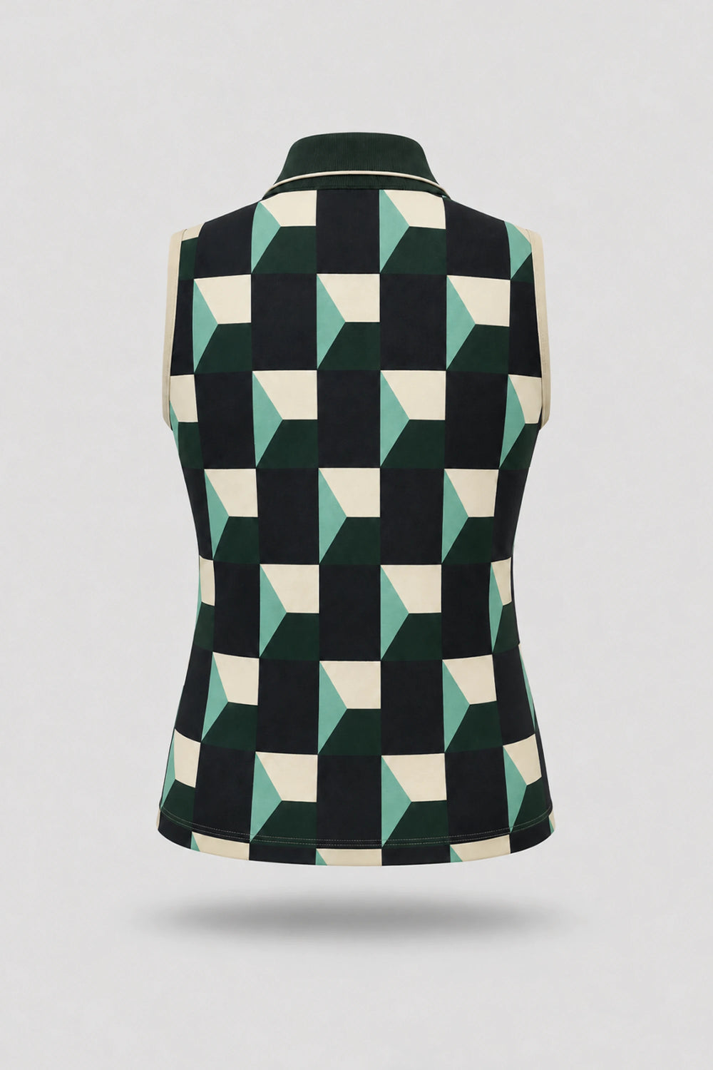 The Sleeveless Zip Neck Golf Polo - Club Geo