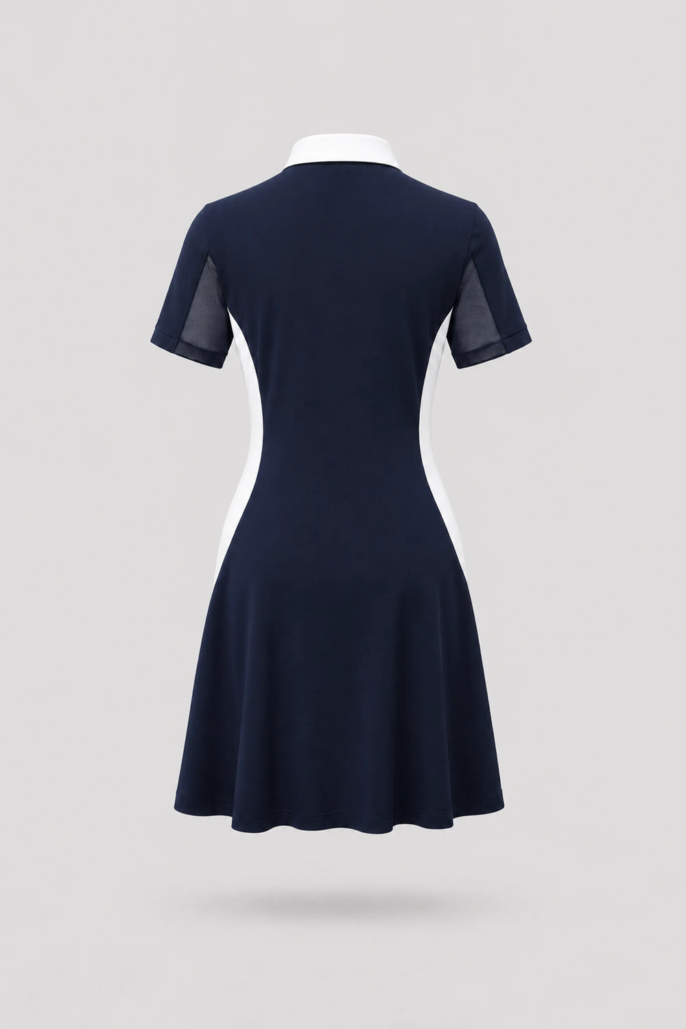 The Contour Zip Polo Golf Dress - Midnight Navy