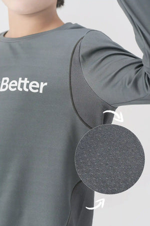 Antibacterial Performance Long Sleeve Tee - Alabaster Glow