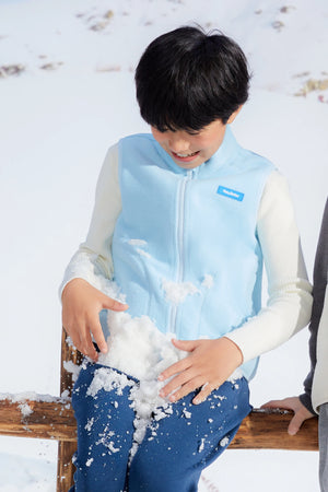 Lightweight Fleece Vest - Dusty Blue