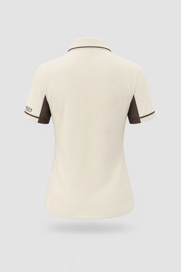 The Sculpt Golf Polo - Cream