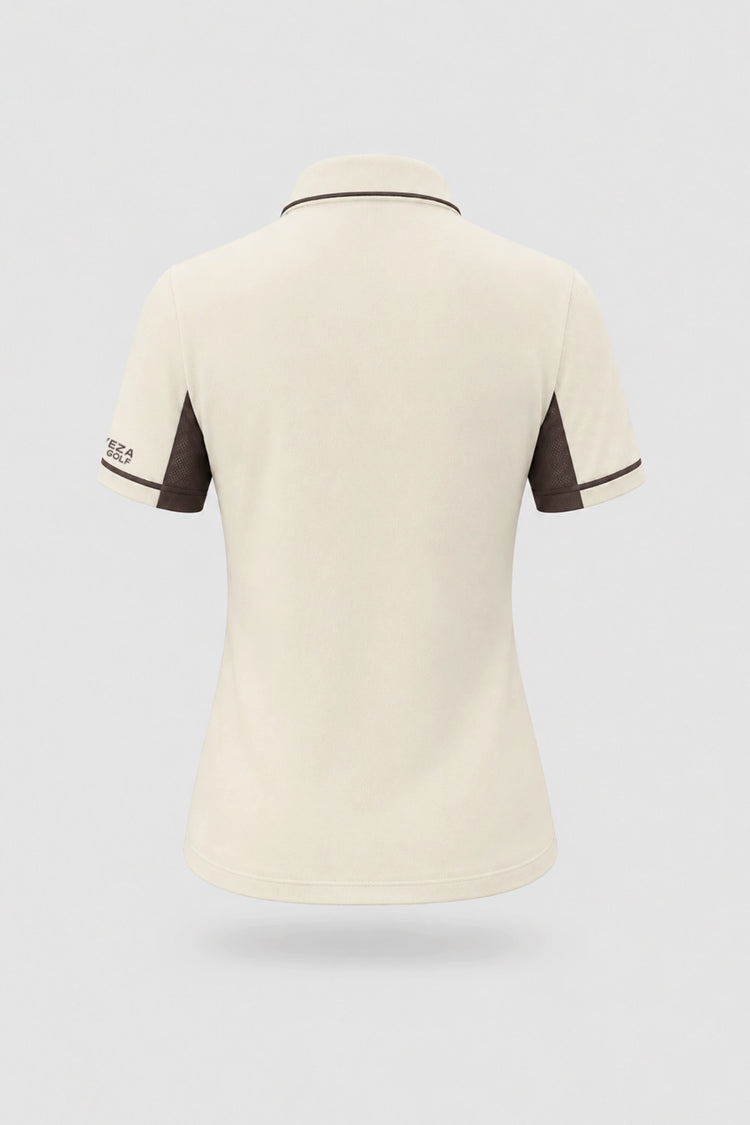 The Sculpt Golf Polo - Cream