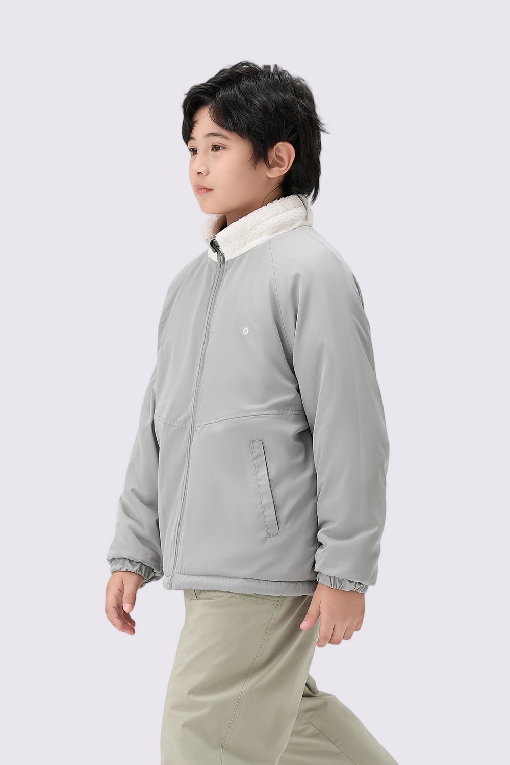Reversible Cozy Fleece Jacket - Classic White