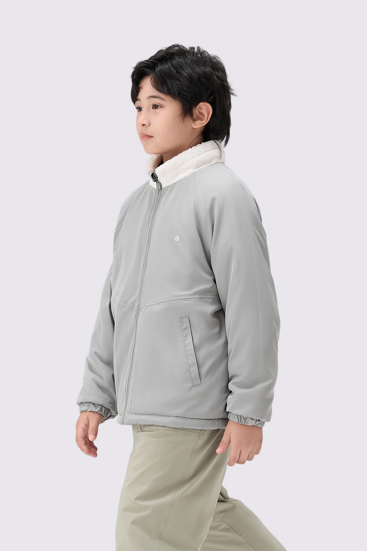 Reversible Cozy Fleece Jacket - Classic White