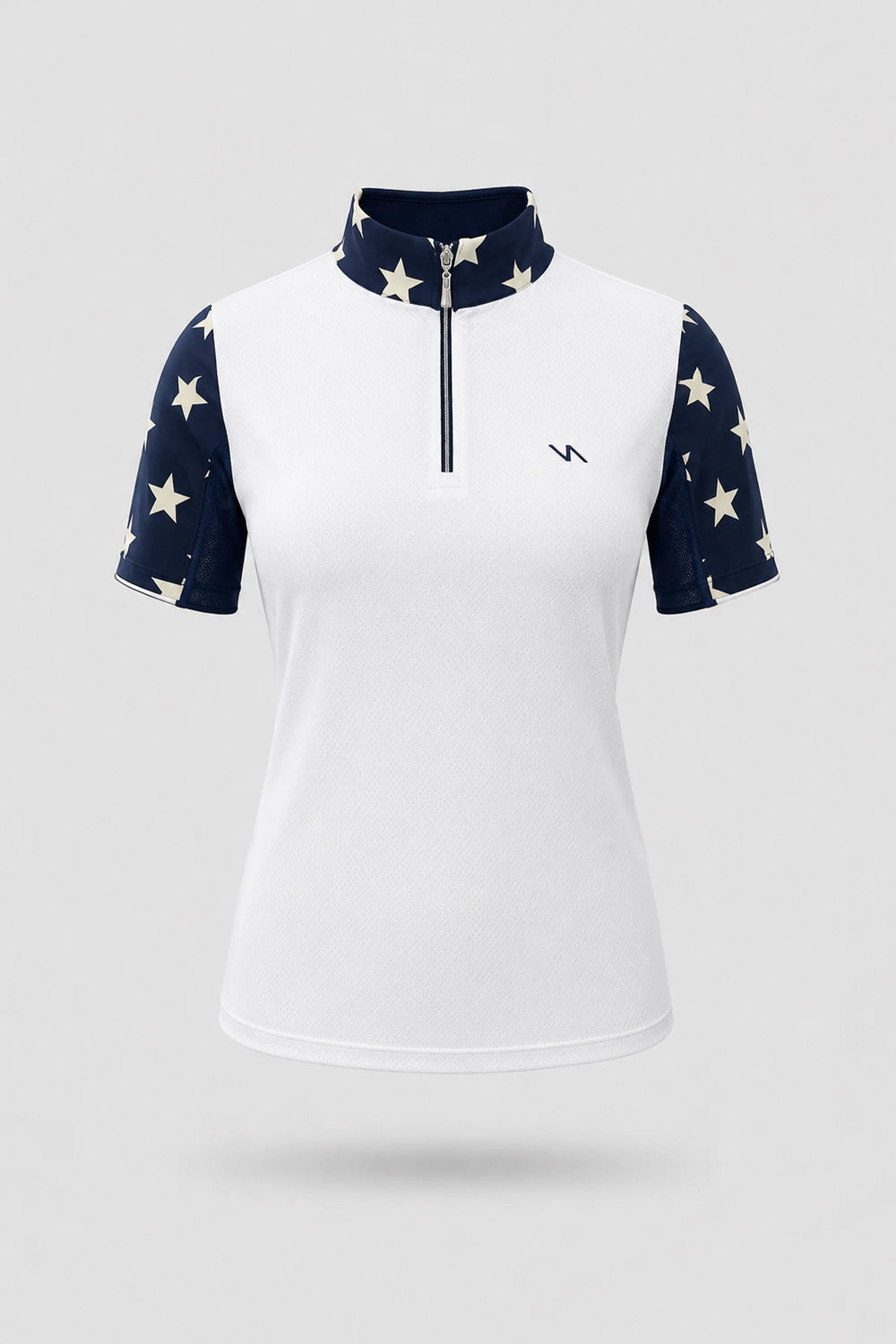 The Contour Zip Neck Top - Starfield