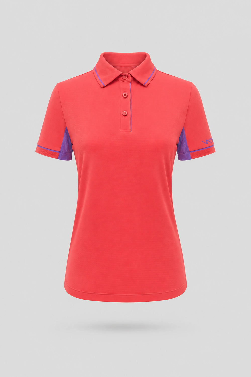 The Sculpt Golf Polo - Coral Red