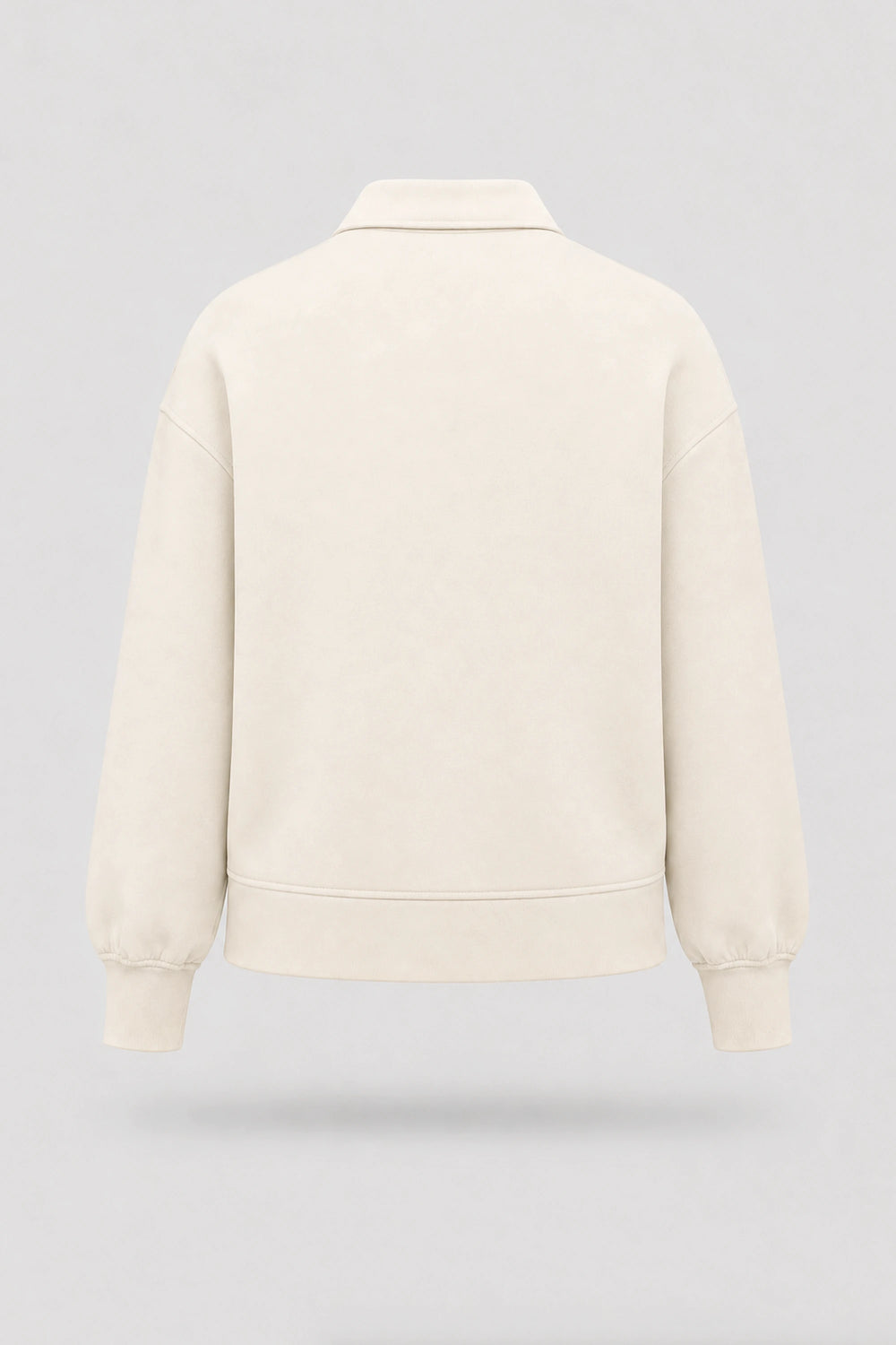 The Sculpt Knit Polo Sweatshirt - Ivory
