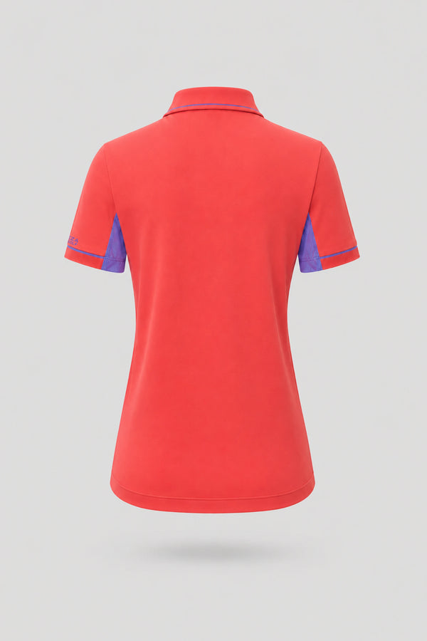 The Sculpt Golf Polo - Coral Red