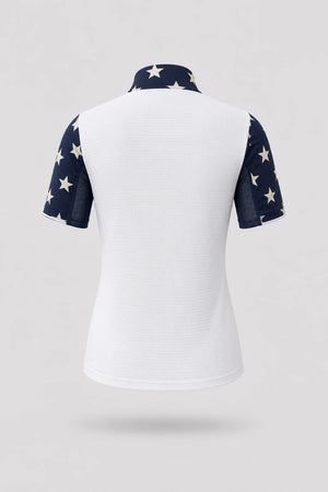 The Contour Zip Neck Top - Starfield