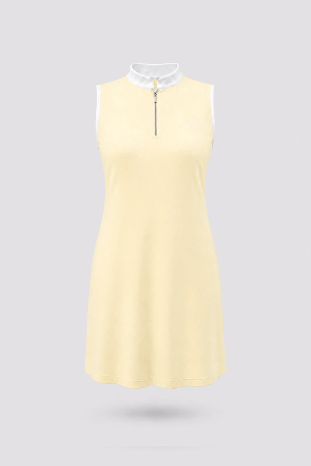The Sleeveless Zip Golf Dress - Yellow